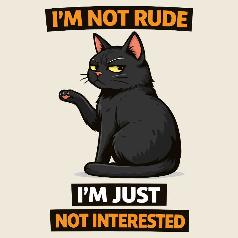 Nicht interessierte Katzen-Einstellung