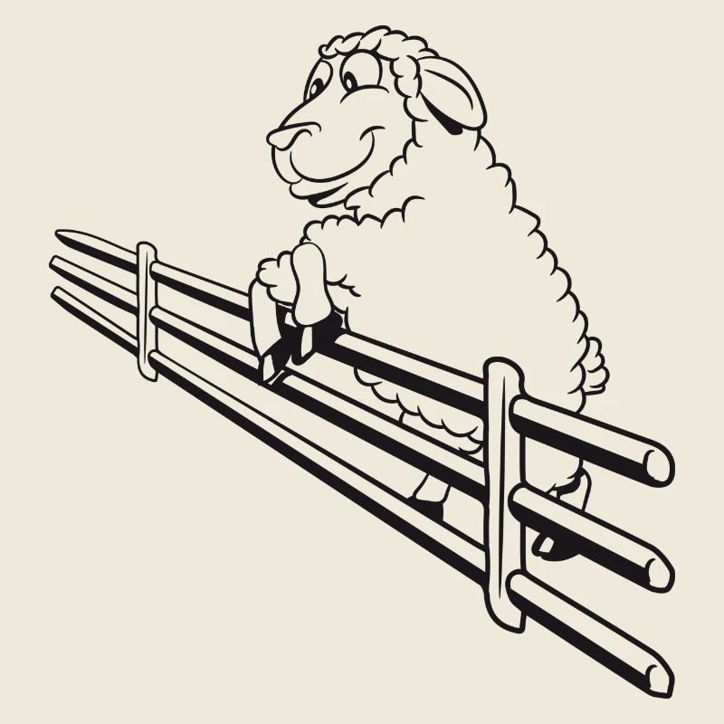 Sheep willow jump fence schaefchen zaehlen herd
