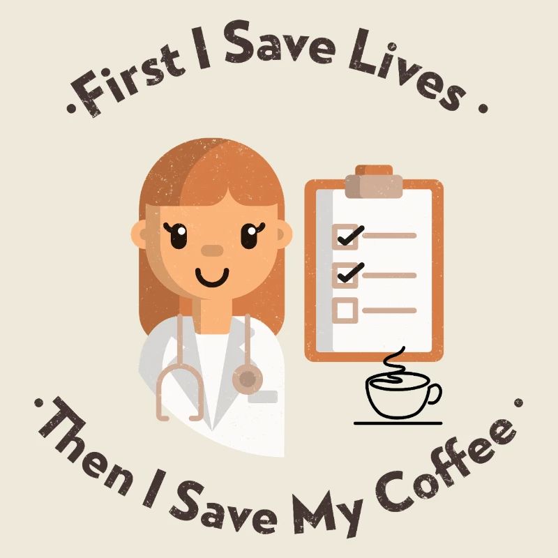 First I Save Lives Then I Save My Coffee