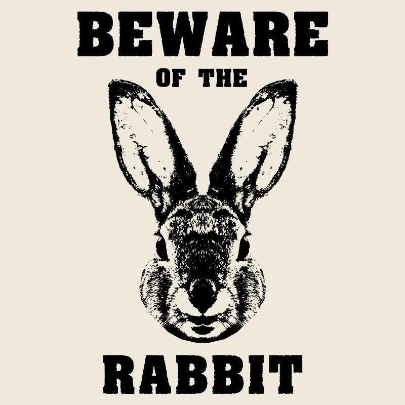 Vorsicht Achtung Hase Kaninchen