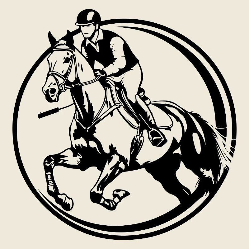 Silhouette de cheval d’équitation