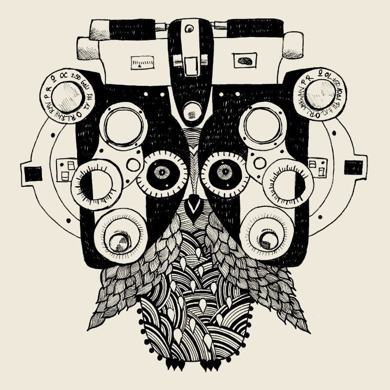 Phoropter Eule Augenoptik Optometrie