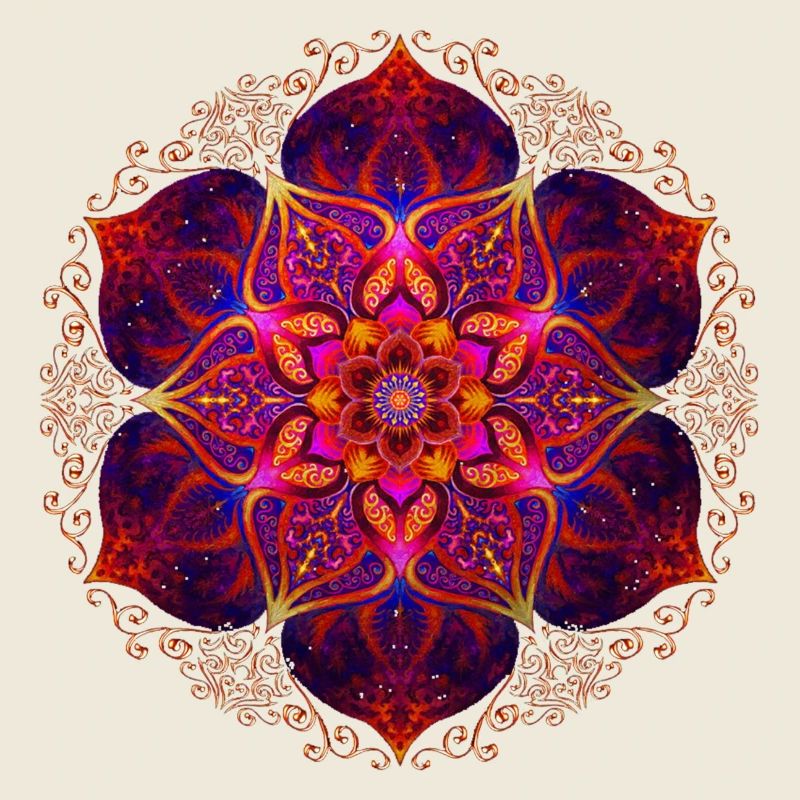 Red Mandala Flower