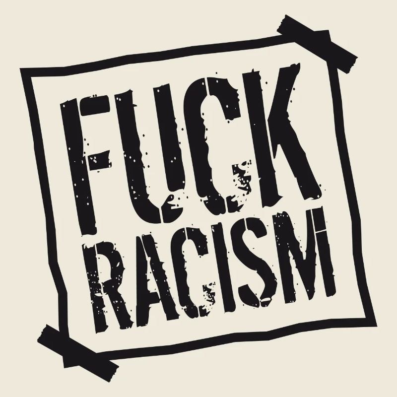 zettel fuck interdit non no racism logo text dagege