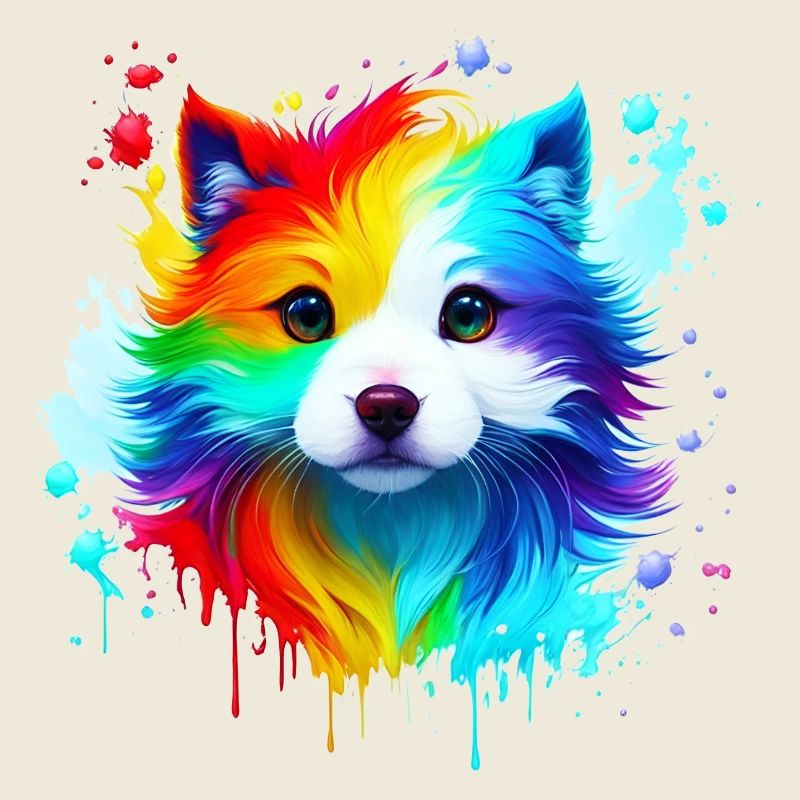 Rainbow Style Spray Puppy