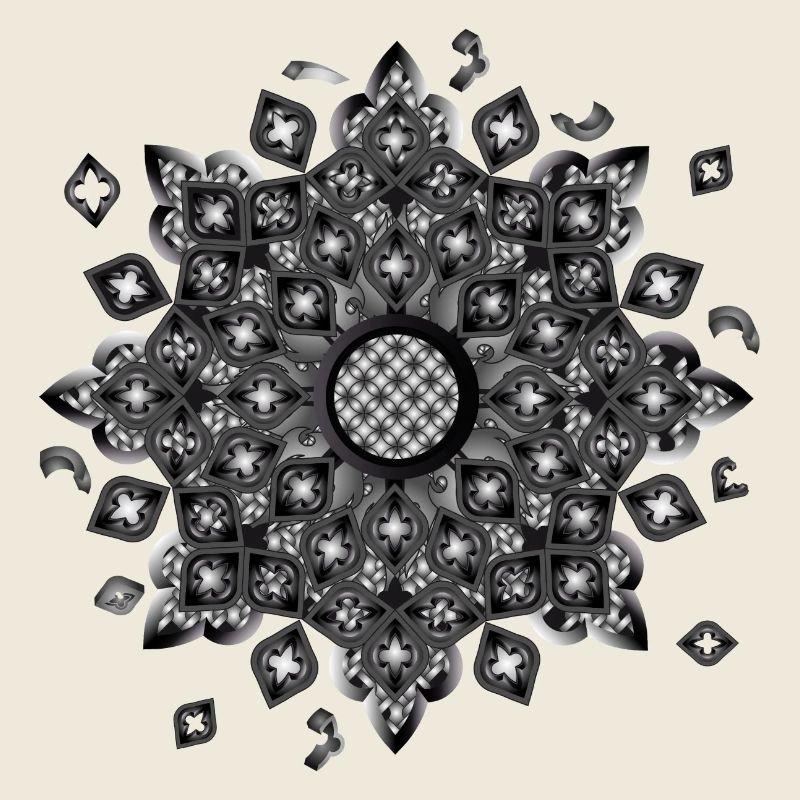 Gotisches Rosetten Kirchenfenster Ornament