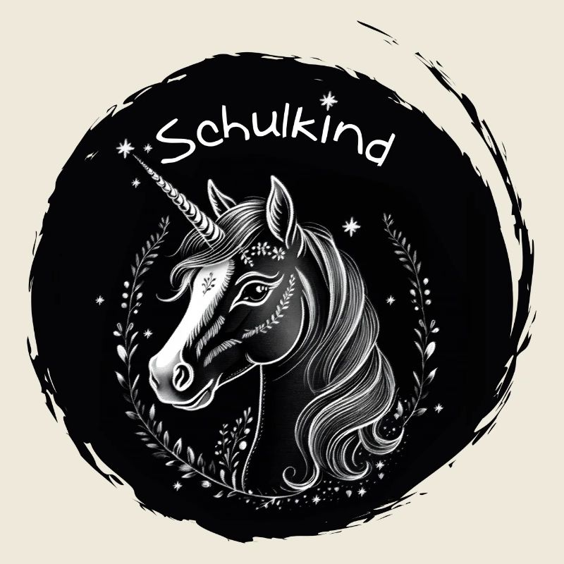 School Child - Unicorn with Star - Chalk Blackboard
