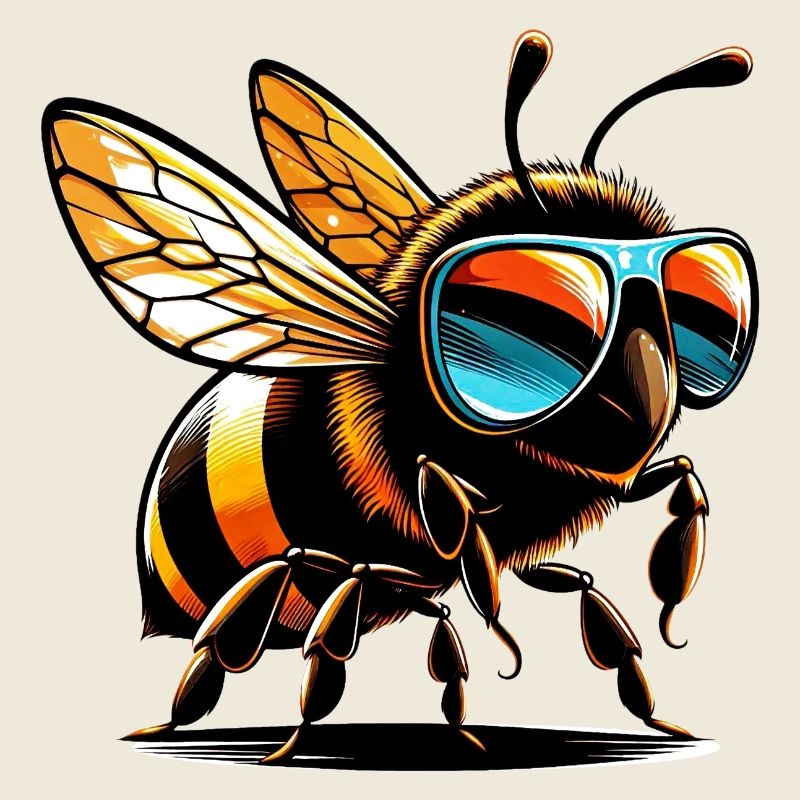 Biene mit Sonnenbrille