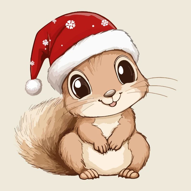 Eichhörnchen Weihnachten Süß Niedlich Xmas