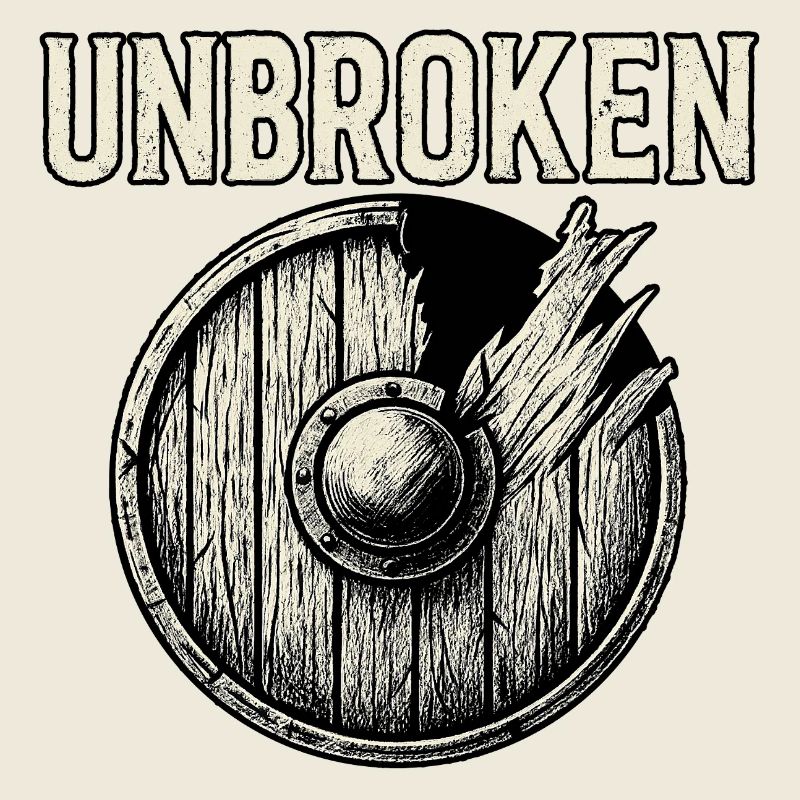 Unbroken – Nordisches Schild Symbol
