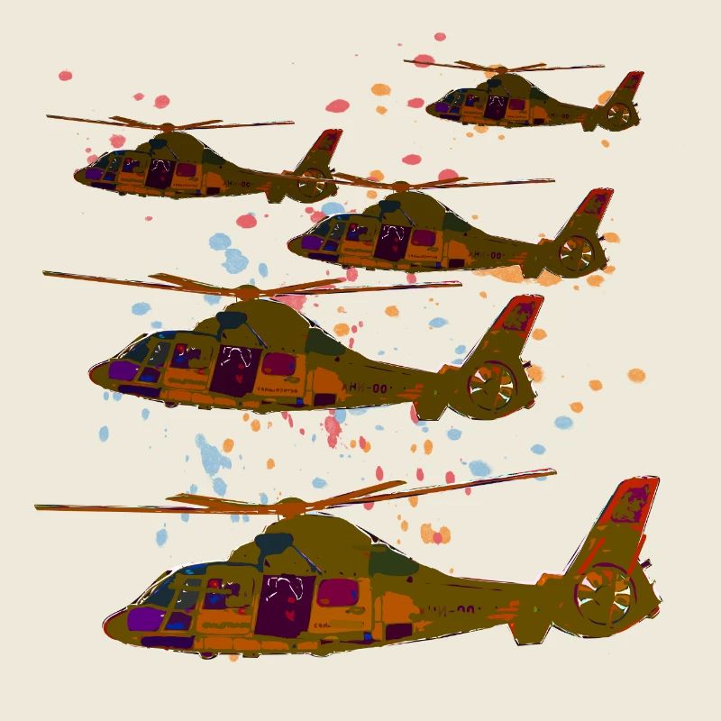 Hélicoptère en vol