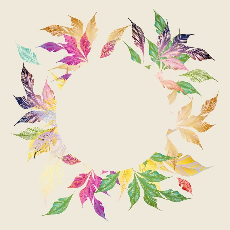 Imaginative leaf frame – delicately shimmering