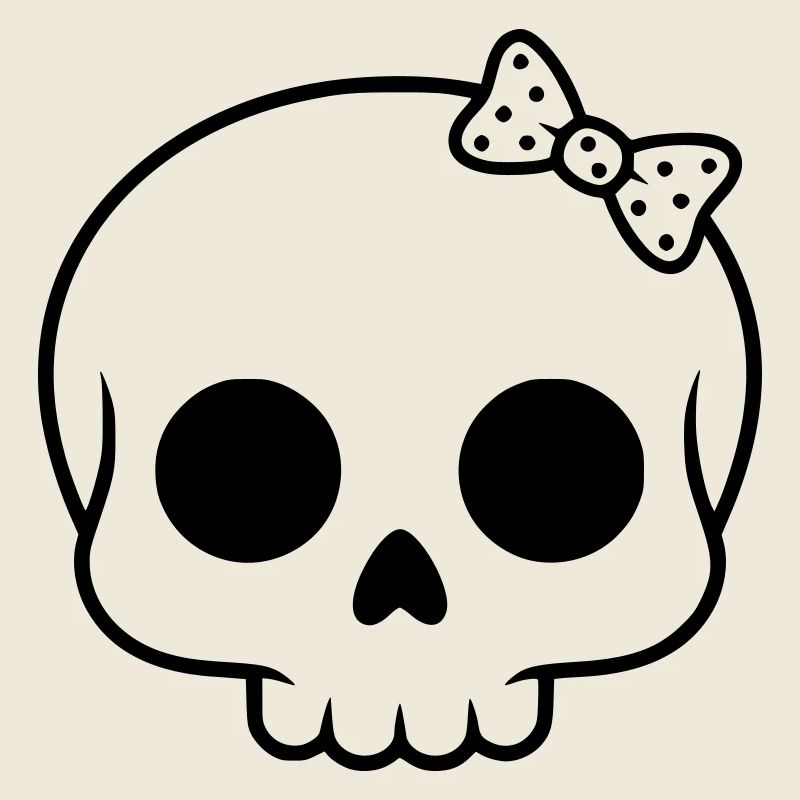 Cute skull with bow | Girly Goth