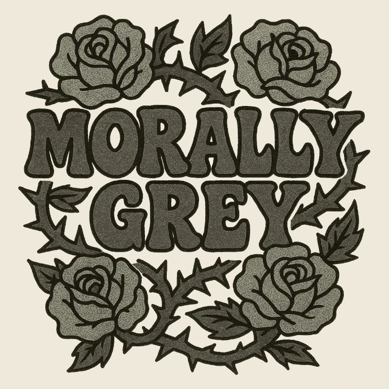 Moralisch Grey Roses Grunge