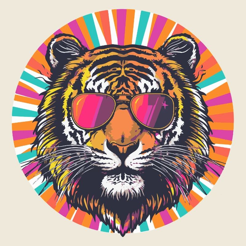 Tiger Sunglasses Neon Party