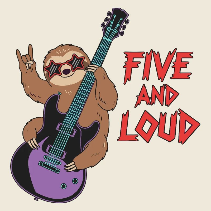 Rocker paresseux à cinq et bruyants