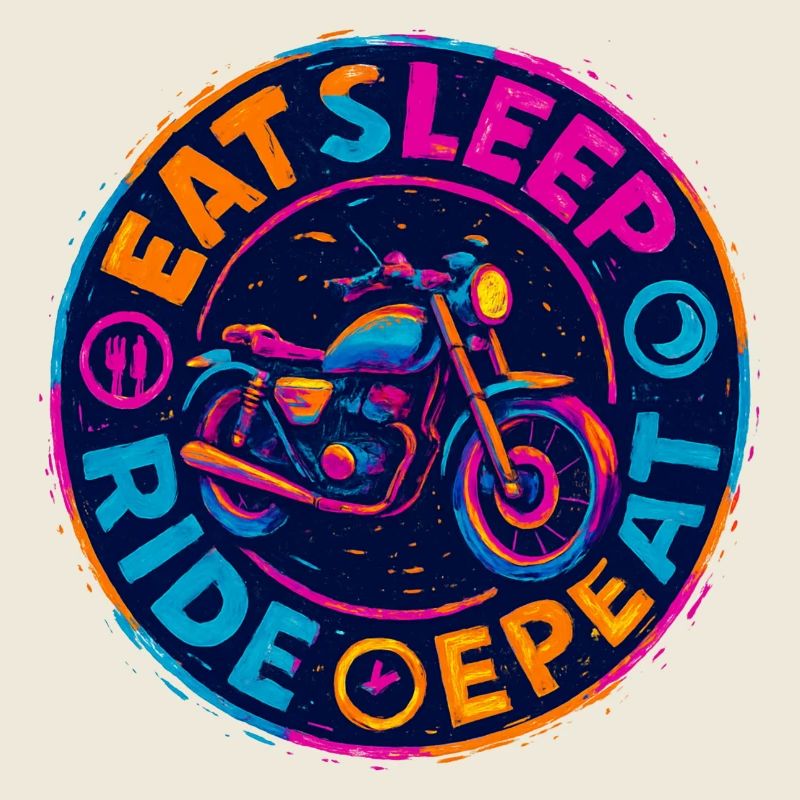 Eat Sleep Ride Repeat - Moto - Biker