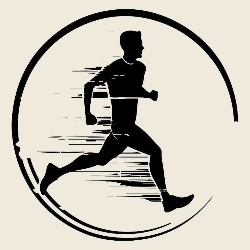 Running Marathon Frau Silhouette