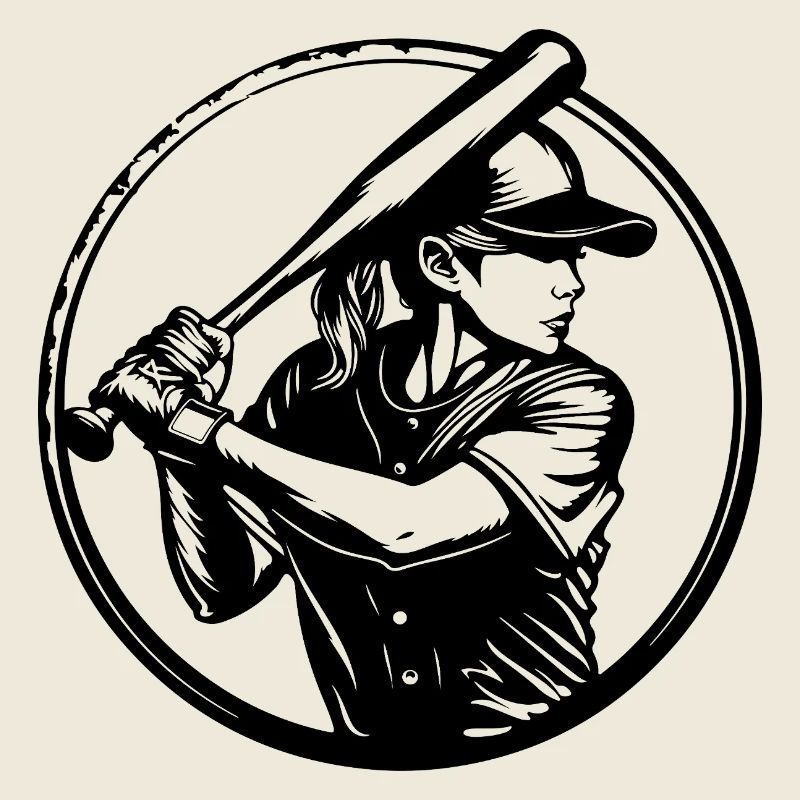 Silhouette de la femme de baseball