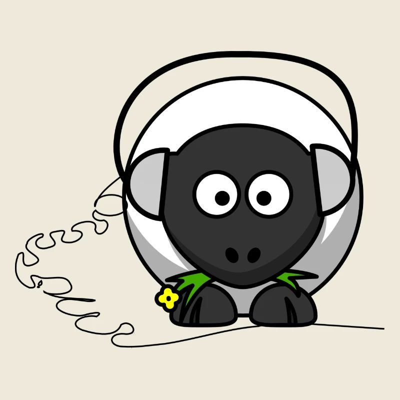 Lustiges Schaf mit Kopfhörer