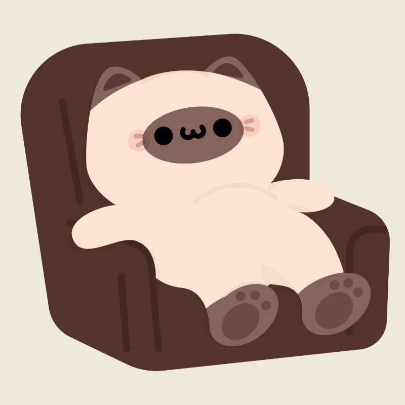 Chat siamois fatigué