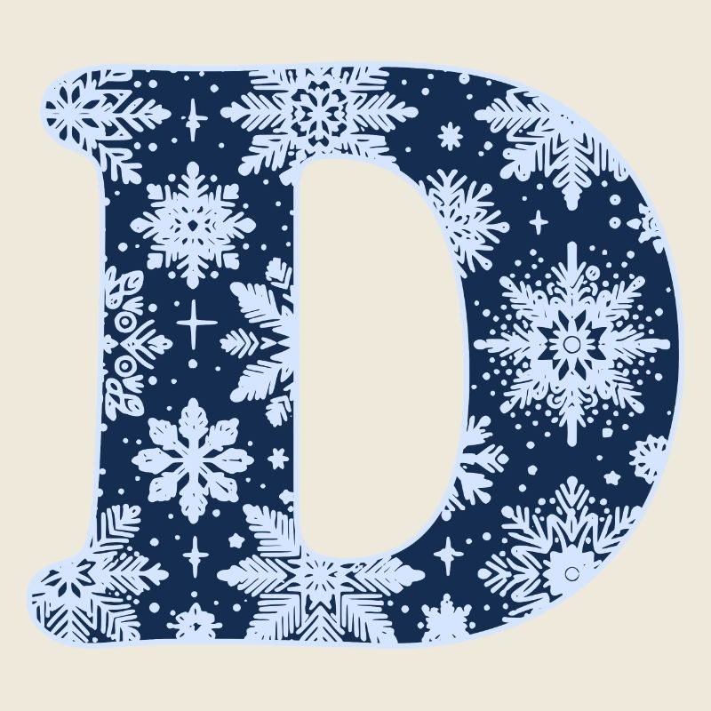 Letter D Snowflakes