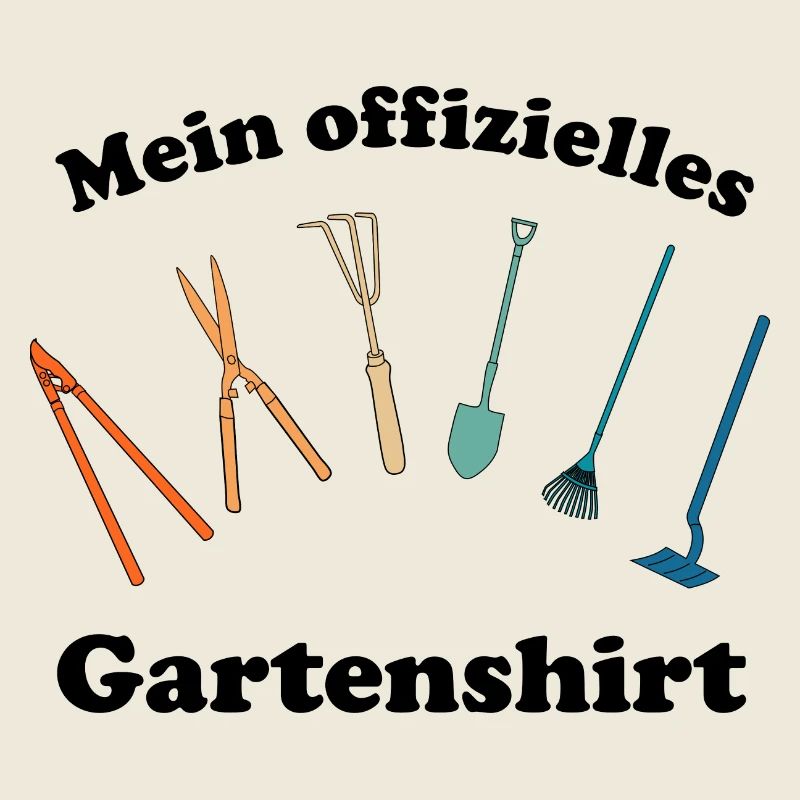 Mein offizielles Gartenshirt Retro Gartenwerkzeug