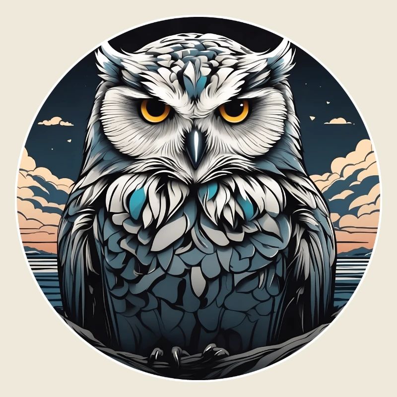 Harfang des neiges Portrait Harfang des neiges graphique