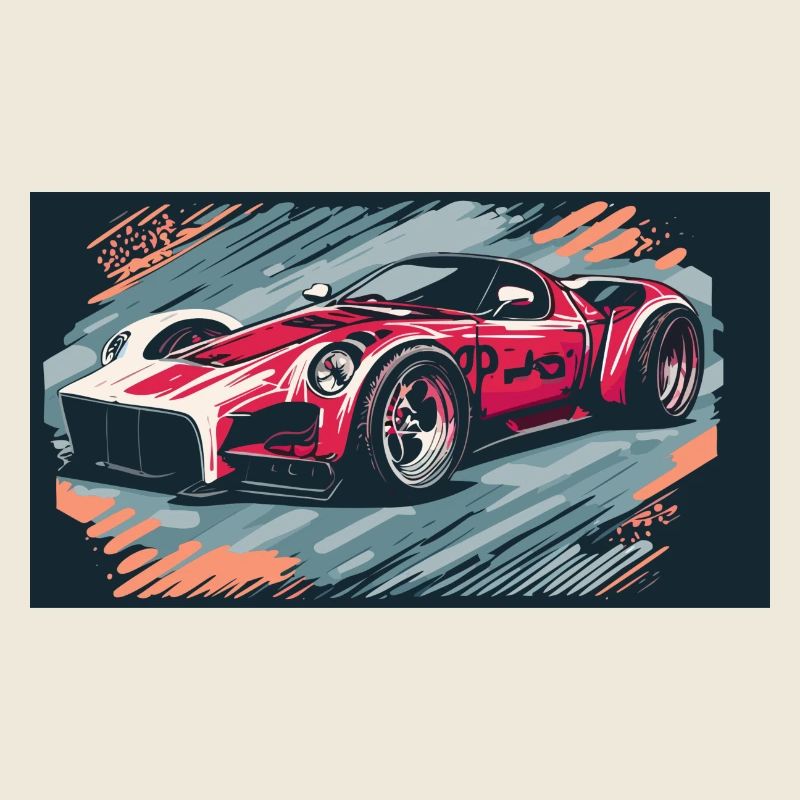 Voiture de course rouge (Collection de voitures de course)