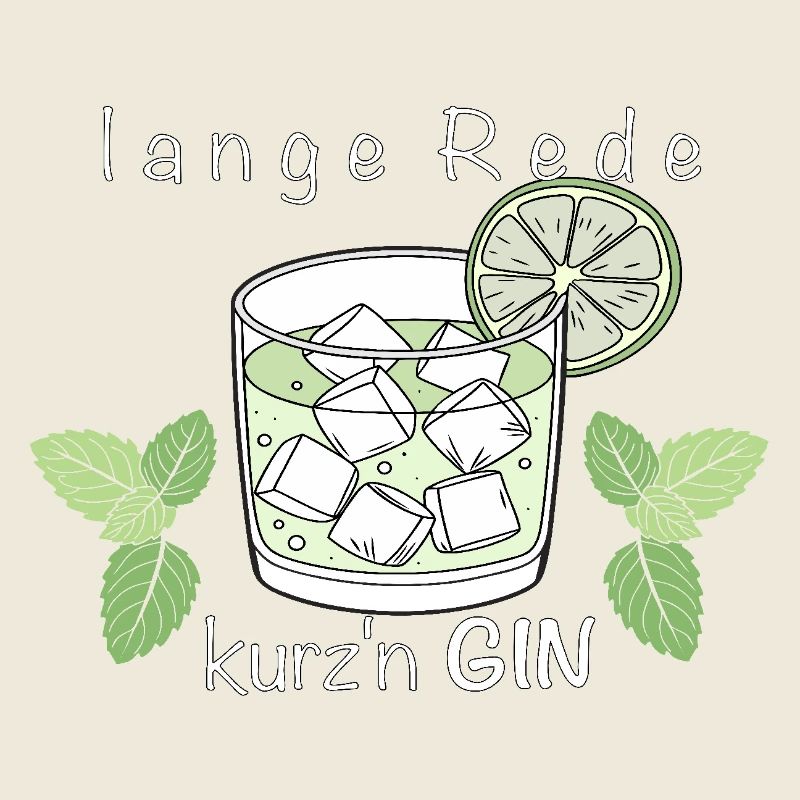 Erfrischender Gin – stilvolles Glas mit Minze und