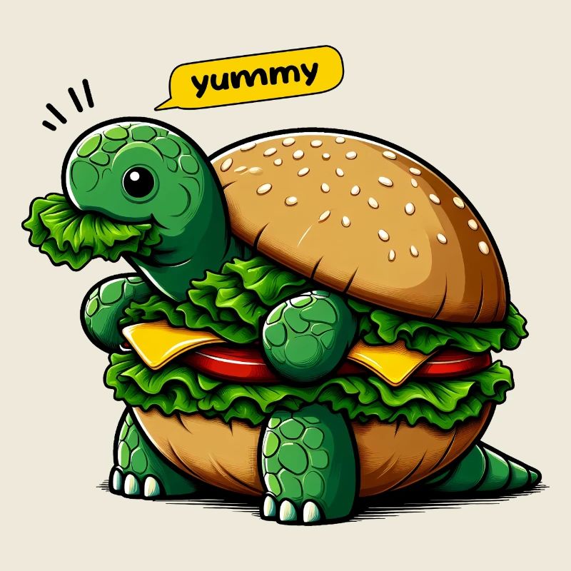 Schildkröten-Burger Lustige Tiere