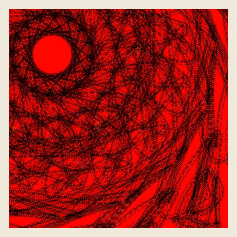 Schwarzes und rotes geometrisches Design