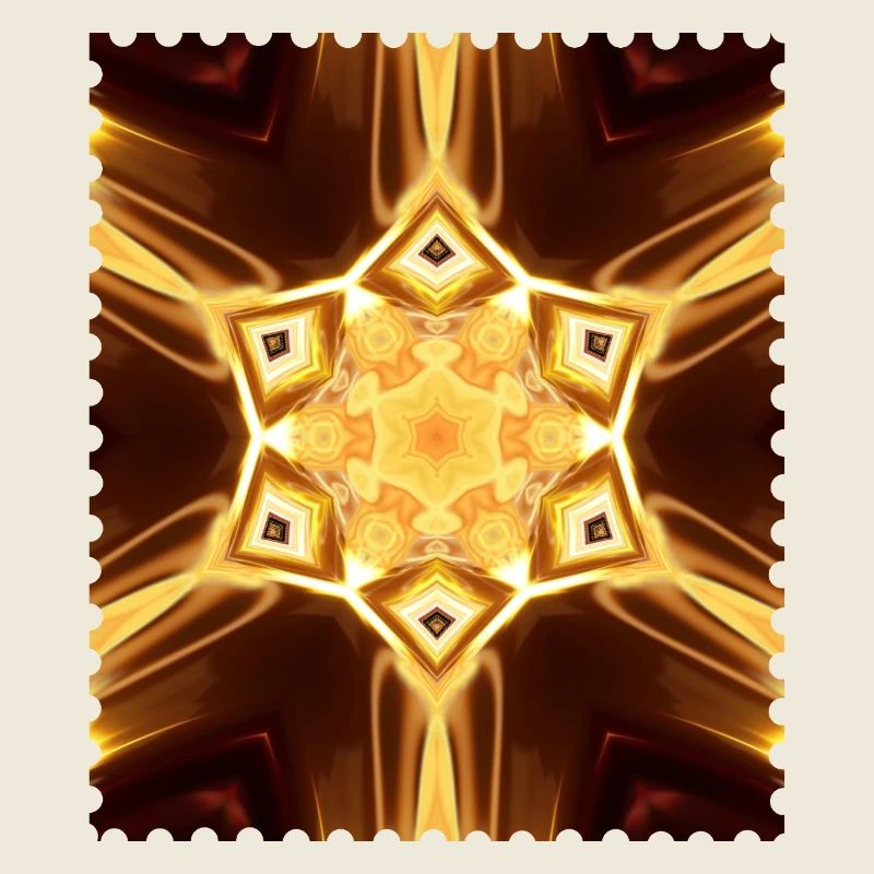 Goldenes Sternenmandala