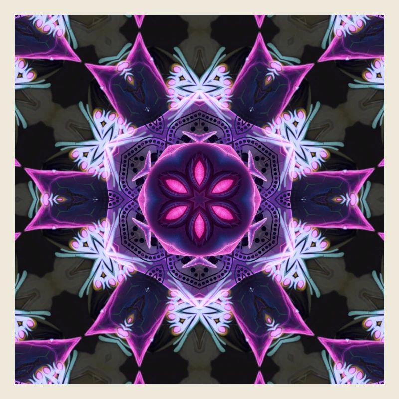 Kaléidoscope du mandala néon