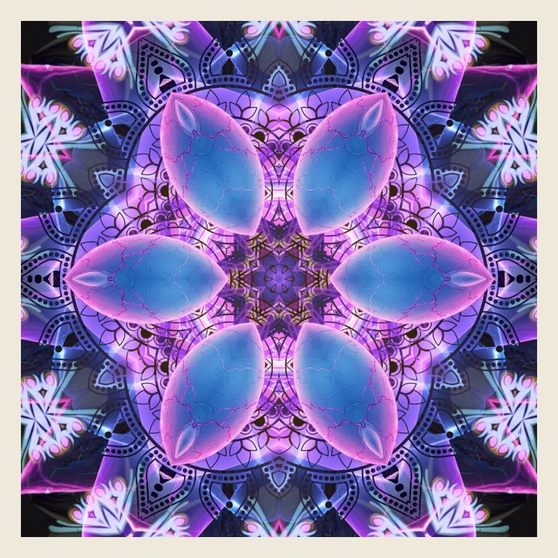 Kaléidoscope lotus néon