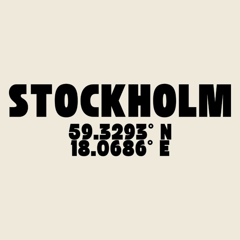 Stockholm - Design mit Koordinaten