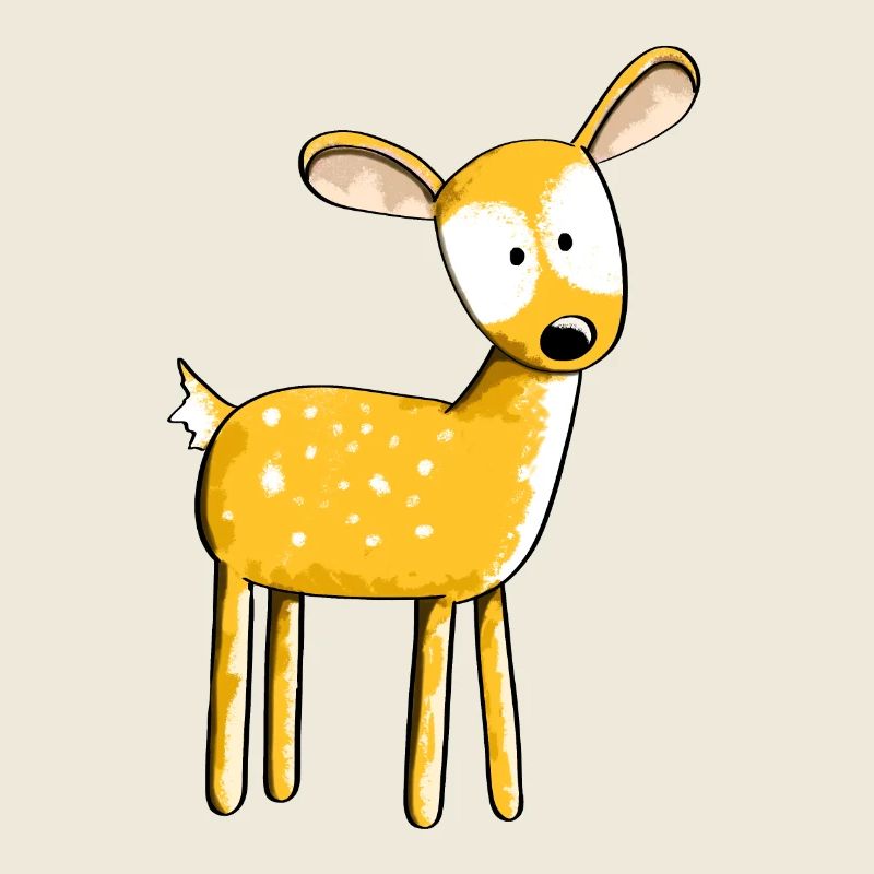 Faon mignon - cerf - cerf - renne - cerf - bande dessinée