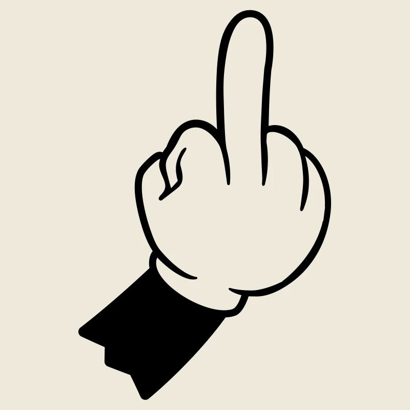 Handzeichen mittelfinger hand