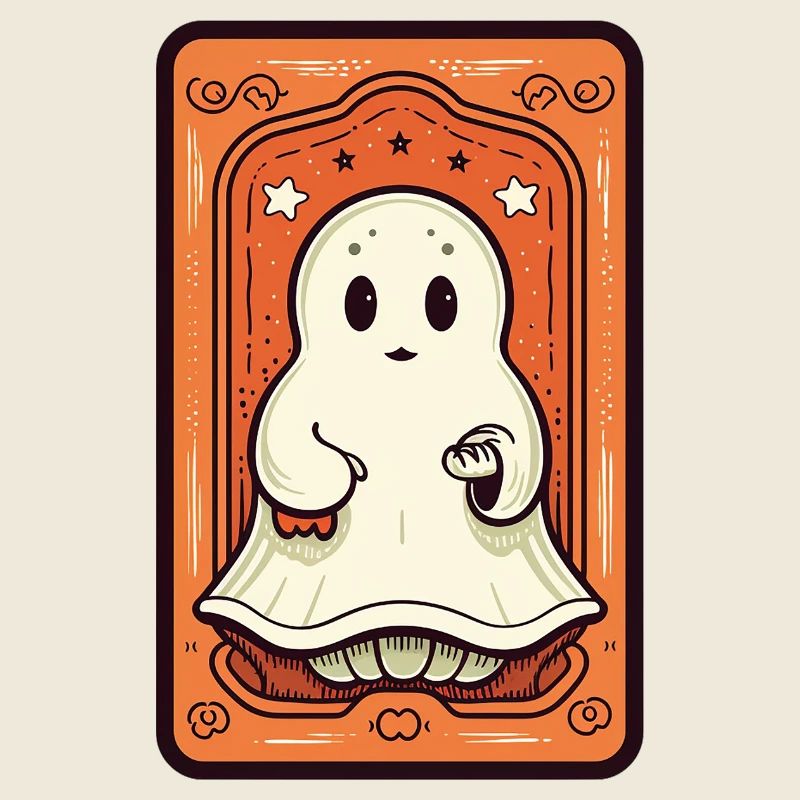 Orange Geist Tarot Karte