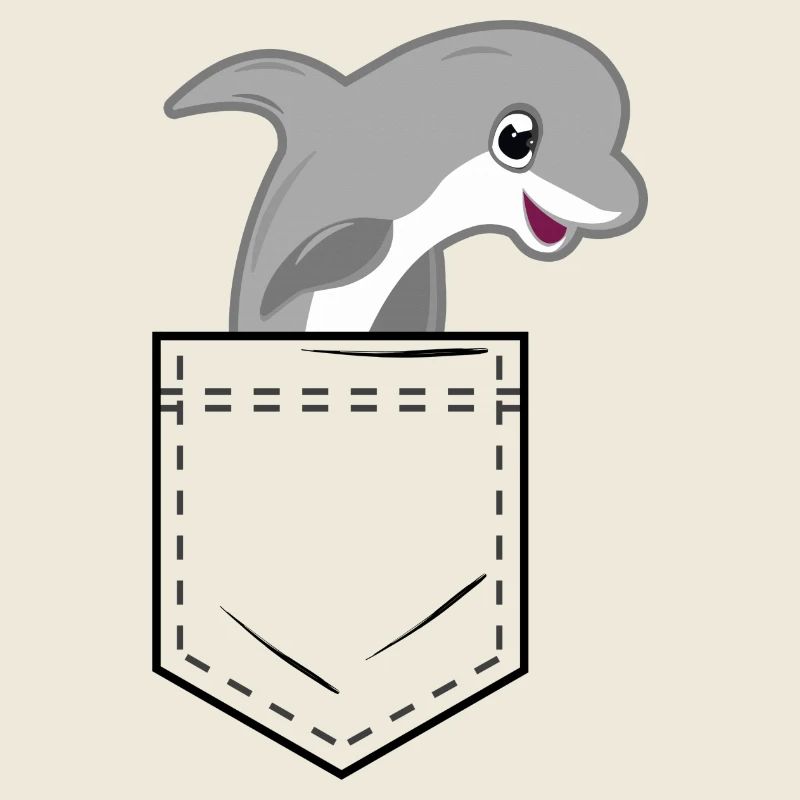 Hemdtasche mit niedlichem Delphin