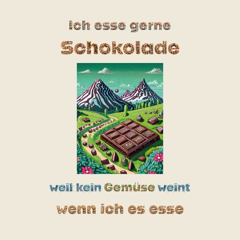 Ich esse gerne Schokolade