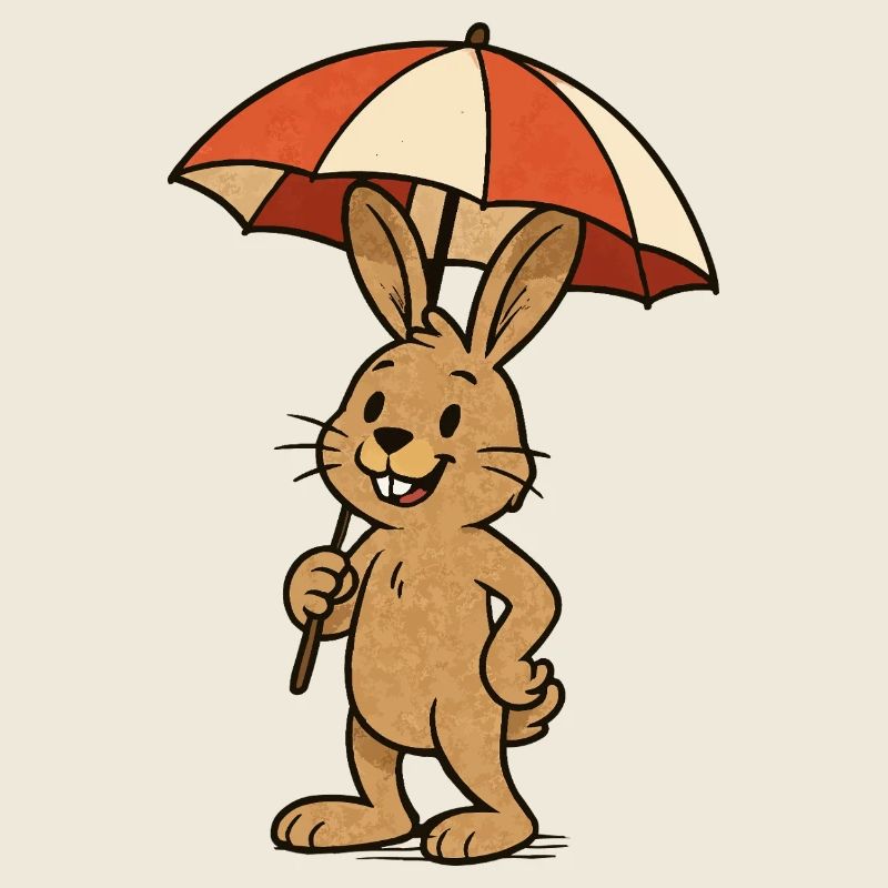 rabbit sonnenschirm hase
