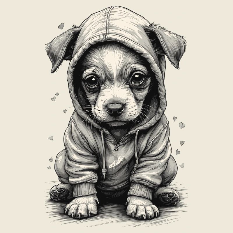 🐶 Puppy with Sweatshirt