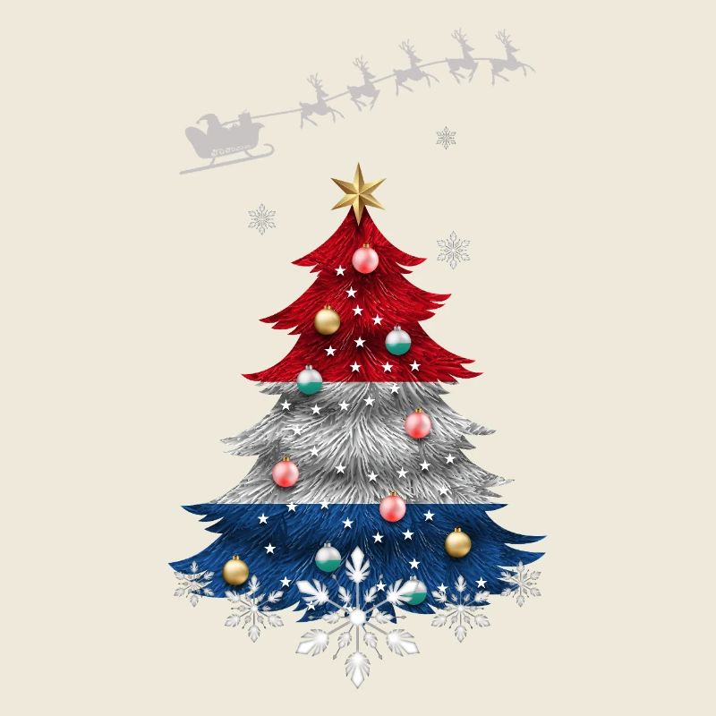 Christmas tree with Netherlands flag