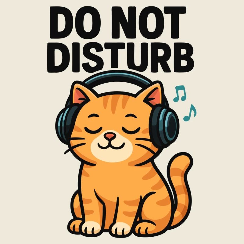 Mode sommeil Cat DJ avec casque