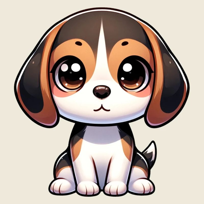 Illustration numérique de mignon Beagle