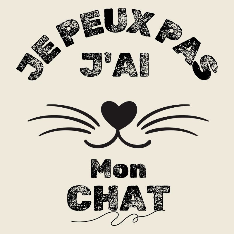 tee shirt chat humour j peux pas chat craquant