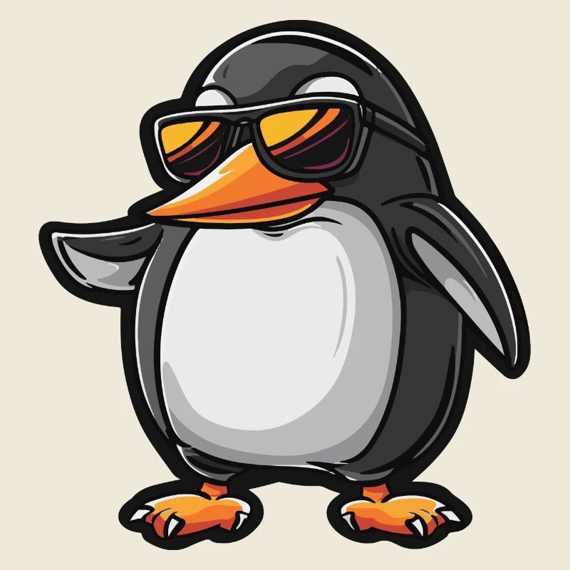 Pingouin Bande Dessinée Cool