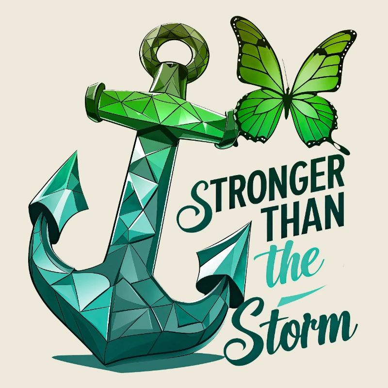 Krebsbewusstsein Brust Phrase Stärker als Sturm