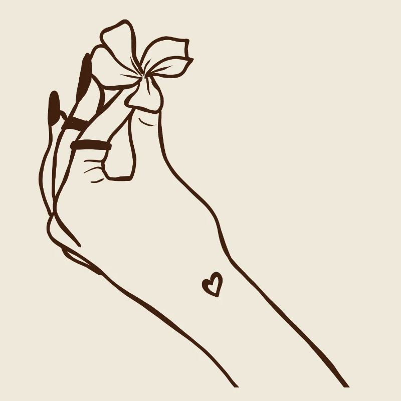Hand with flower